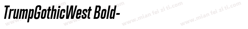 TrumpGothicWest Bold字体转换